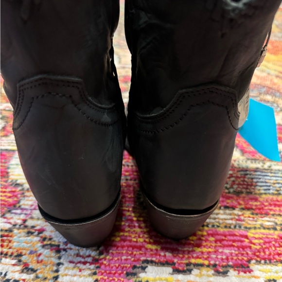 Lane Plain Jane Bootie Shorty Distressed Black New - Picture 7 of 12